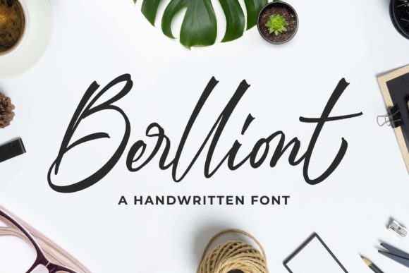 Berlliont Font: Elegant Script for Digital Marketing