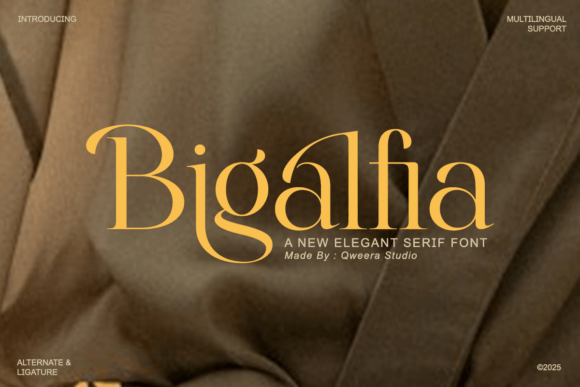 Bigalfia Font Review for Handmade Labels and Editorial Design