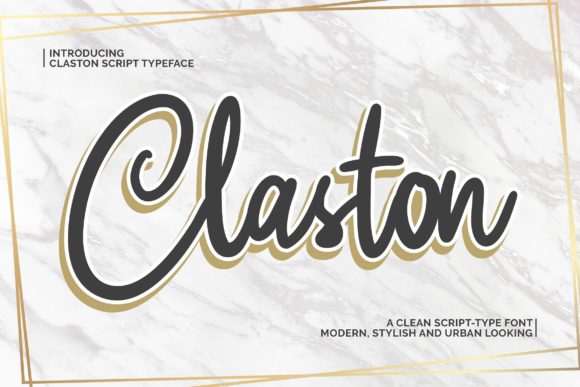 Claston Font: Elegant Script for Modern Design