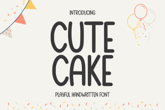 Cute Cake Font: Organic Handwritten Style for Web Design