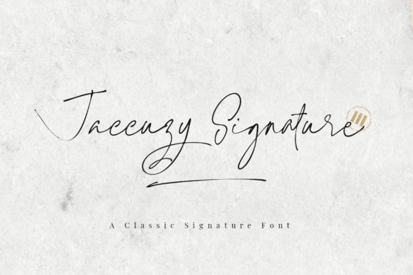 Jaccuzy Signature Font for Relaxed Editorial Design