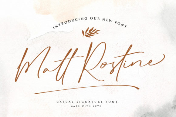 Matt Rostine Font: Elegant Script for Web Design