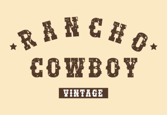 Rancho Cowboy Font: A Vintage Serif for Business Branding