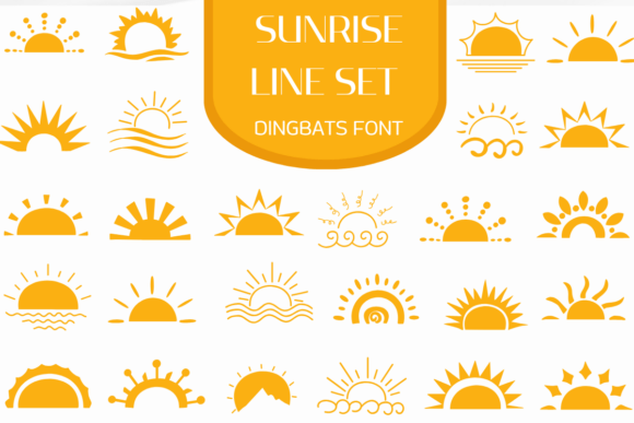 Sunrise Line Set Font for Bright Digital Marketing Visuals